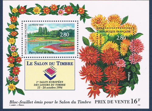 Feuillet N°16 Parc floral de Paris Salon 1994 Grande promo