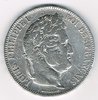 Pièce 5 Francs argent Louis Philippe I  tête laurée année 1845 K état TTB