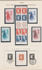 Séries divers timbres avec trace de charnière propre  N° 833A les deux bandes, timbre N° 841 CITEX , les quatre vignettes sans valeur faciale type Marianne de Gandon.
