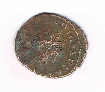 Monnaie Romaine postume, postumus,  double sestertius, état de  conservation, cette monnaie reste  parfaitement identifiable, flan ovale. Lot N° 4.