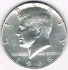 Pièce commémorative des Etats -Unis Half Dollar, United States OF America 1966 Kennedy, monnaie en argent en très bon état.