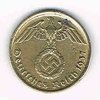 Monnaie Allemagne Deutches Reich, 10 Reichspfennig 1937 A en bronze alu, Avers Aigle au dessus de la croix.