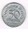 Monnaie Allemagne Deuches Reich, 50 reichspfennig 1920 en aluminium , Avers Gich regen bringt Gegen.