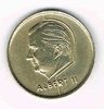 Pièce de Belgique 5 Francs année 1994, type a, portrait de profil gauche d' Albert II en Francs