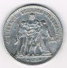Monnaie 5 Francs argent, année 1873A Type Hercule, Avers: avec la lettre A et les étoiles plus petites, Liberté, Egalité, Fraternité
