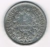 Monnaie 5 Francs argent, année 1849A. Type Hercule, Avers : Rameau, Liberté, Egalité, Fraternité.