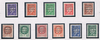 Timbres de la Libération Annemasse, série complète composée de 11 timbres surchargés 18-8-1944, Libération Annemasse F.F.I.