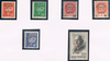 Timbres de la libération de Bellegarde, série complète composée de 6 timbres  surchargés Libération Bellegarde 8-6-44, et  16-8-44, + surcharge , série très rare.