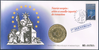 Enveloppe philatélique, numismatique, timbres-médaille, en version bronze courant de L' ECU européen, millésime 1995. Cette enveloppe comporte le timbre officiel émis par L'Administration des Poste
