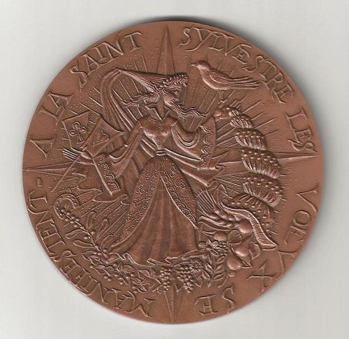 Médaille les Voeux Manifestent Saint Sylvestre Amitié s'empresse
