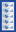 Timbres émis en feuille de cinq T.P. avec  vignettes  attenantes personnalisées logo Les timbres personnalisés. N° F4032A. Description: timbres Allez les petits. Coupe du monde de Rugby.