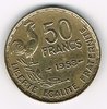 Pièce ancienne Guiraud 1953 rare type 50 Francs bronze coq debout