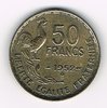 Pièce 50 Francs bronze 1952B Georges Guiraud Coq debout