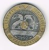 Pièce commémorative 20 Francs Mont Saint Michel 1992