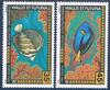 Timbres poste Wallis et Futuna 1993 Réf Yvert & Tellier N°451 / 452 = 2 valeurs  timbres neufs gomme d'origine intacte  sans trace de charnière. Description: Faune, Poissons.