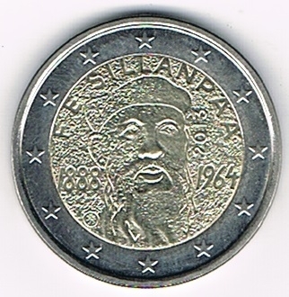 Pièce 2€ Finlande 2013, Eemil Sillanpââ