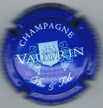 Muselet champagne Vautrin Père & Fils fond bleu Promotion