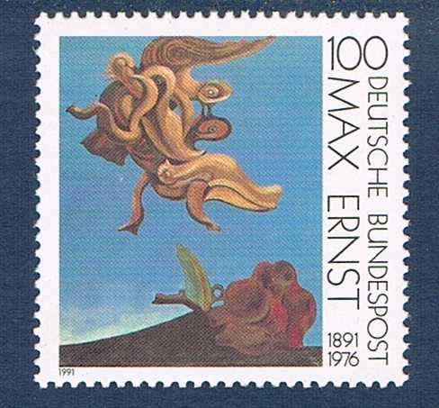 Timbre émission commune 1991. Allemagne N° 1401 neuf**. Description: Centenaire de la naissance de Max Ernst 1891 - 1976.