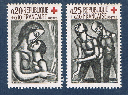Timbres Croix Rouge Française 1961 IL Serait Si Doux D'Aimer