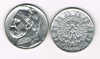 Monnaie Pologne, pièce 5 ztotych argent 1934. Description: rzeczpolita-polska 5 zlotych 5, diamètre 28mm, poids 11gr, pureté 750/1000. état superbe.