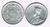 Monnaie de Grande-Bretagne colonie. George V pièce 1on rupee india argent, année 1919. Description: George V king emperor, état superbe.