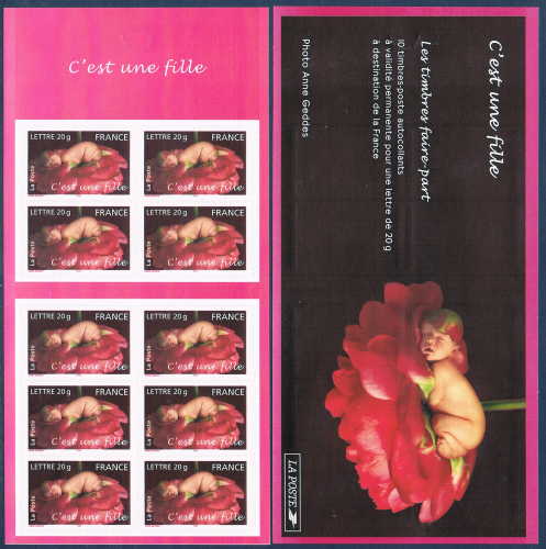 Carnet 2005 timbres adhésifs N°BC54 naissances C'est une Fille