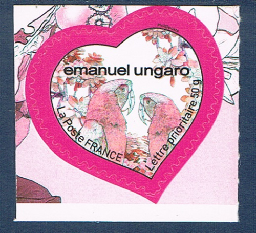Timbre adhésif 2009 St Valentin Coeur Maison Emanuel Ungaro