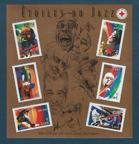 Bloc de France N°50 neuf Personnages célèbres interprètes de Jazz