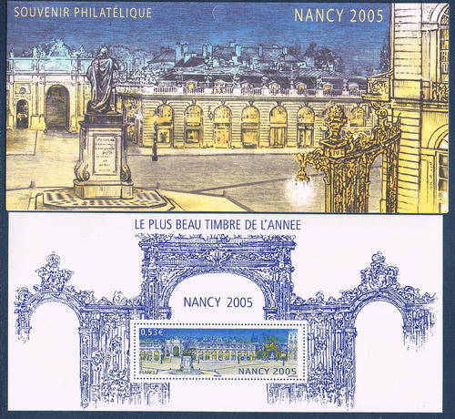 Souvenir philatélique Nancy 2005 beau timbre Prix réduit