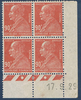 Coin daté composé de quatre timbres N° 243  type Marcelin  Berthelot. Coin daté  du 17 .9 . 29. neuf sans trace de charnière.