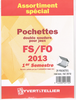 Assortiment spécial pochettes double soudure pour jeux  FS / FO 1er semestre 2013. Réf 20710, pochettes parfaitement adaptées aux jeux complémentaires intérieur FS / FO.