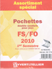 Assortiment spécial pochettes double soudure pour jeux FS /FO 1er semestre 2010. Réf 17710, pochettes parfaitement adaptées aux jeux complémentaires intérieur FS /FO.