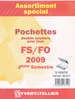 Assortiment spécial pochettes double soudure pour jeux  FS / FO 2ème semestre  2009. Réf 16711,  pochettes parfaitement adaptées aux jeux complémentaires  intérieur FS / FO.
