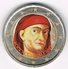 Pièce rare 2 Euro commémorative colorisée Italie Giovanni