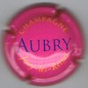 Capsule de muselet du champagne Aubry  de Jouy - les - Reims, contour rose, état superbe.