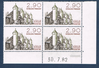 Timbres de France coin daté composé de quatre timbres N° 2232 intacte, type Château de Ripaille, coin daté N° 30 .7 .82. neuf sans trace de charnière.