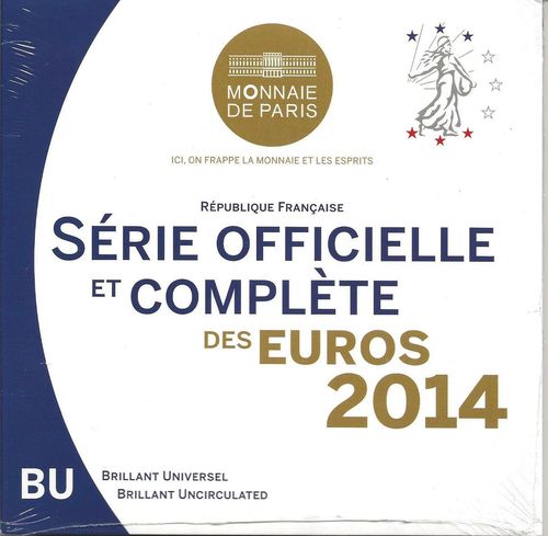 France 2014 Série rare 8 pièces 1ct à 2euro Monnaie de Paris