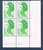 Timbres poste de France bloc de quatre timbres avec coin daté du 26. 04. 82. neuf. Réf Yvert & Tellier N° 2219, timbres Liberté de Delacroix valeur 1f.60 vert.