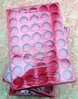 Lot 10 plateaux plastique rouge pour capsule de champagne