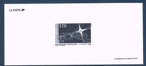 Gravure des timbres poste série électricité N° 2937. Descriptif: Centenaire de L'ecole supérieure d'électricité.