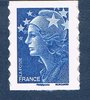 Timbre issu de carnet autoadhésif type Marianne de Beaujard bleu. Réf Yvert & Tellier N° 4201 neuf 1er choix.