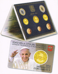 Coffret BU Vatican 2014 série 8 pièces + 1 Coincard N°5 Promo