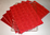 Lot 10 plateaux feutrine rouge cases carrées pré découpées