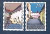 Timbres Liechtenstein série 2 valeurs émises en 1987. Réf Yvert & Tellier N° 857 / 858 neufs. Descriptif: Timbres série courante Château de Vaduz du Liechtenstein.