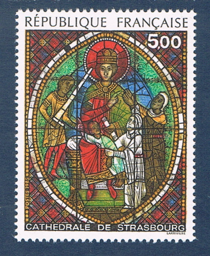 Timbre de France émis en 1985. Réf Yvert & Tellier N° 2363 neuf. Descriptif: Timbre série artistique, cathédrale de Strasbourg.