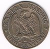 Monnaie empire Français cinq centimes Napoléon III, tête nue émise en 1854BB état TT B + . Descriptif: Tête nue de Napoléon III, à gauche aigle déployé. Offre spéciale 49,50€.
