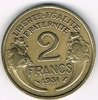 Pièce 2 Francs 1931 bronze-aluminium MORLON Buste république