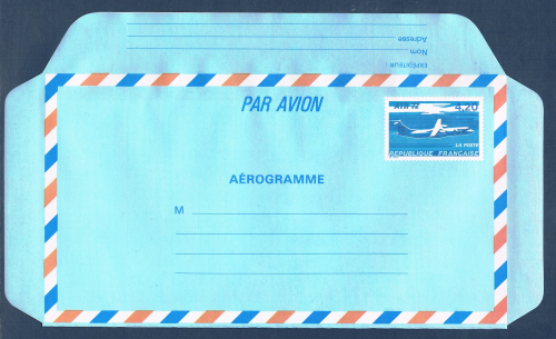 Aérogramme Français avion ART 72 en vol N°1018-AER neuf