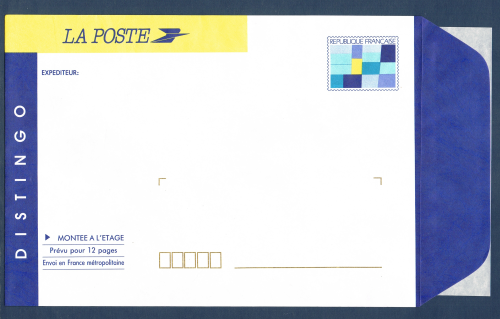 Enveloppe-Destingo, pour envoi de documents importants, imperméables et indéchirables. Réf Yvert & Tellier N° 2001-E tormat de L'enveloppe 229x162 neuve.