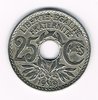 Pièce Française 1919 type rare 25 cents LINDAUER ÉTAT TTB
